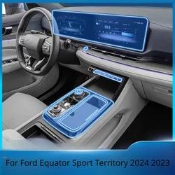 For Ford Equator Sport Territory 2024 2023 Car interior Accessories film transparent TPU Gear Panel Center Console Anti-scratch