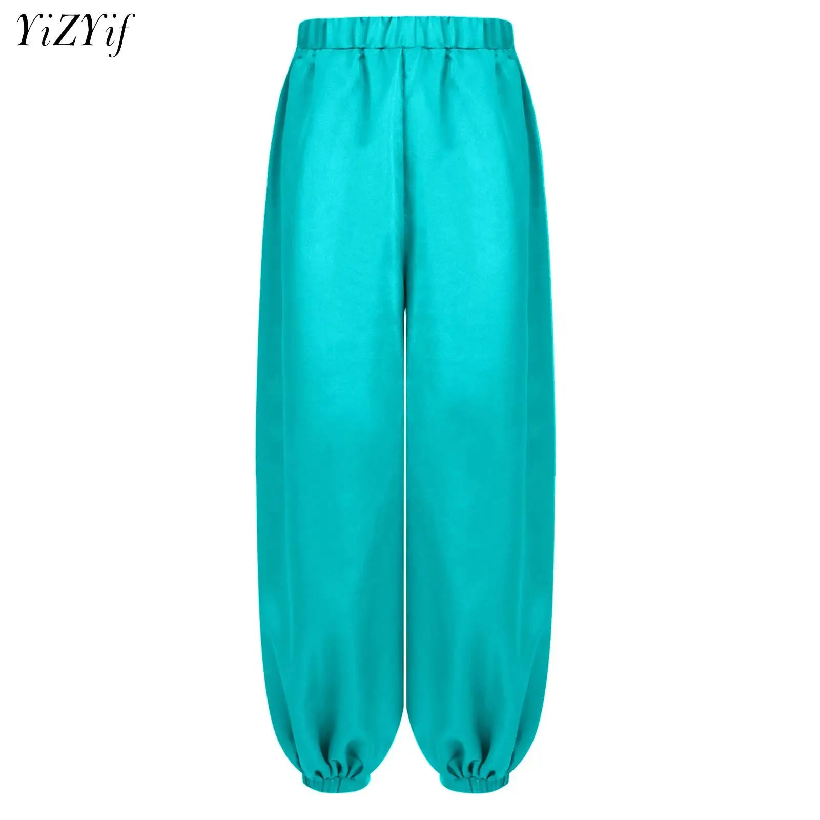

Satin Belly Dance Harem Pants Arabic Arabian Halloween Lantern Loose Pants Fancy Pants Bloomers Trousers For Dancing Girls Boys