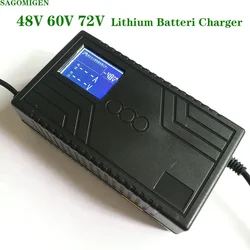 13S 14S 16S 17S 20S 24S 54.6V 67.2V 84V Lithium Battery Charger 48V 60V 72V lifepo4 battery Charger with LCD Display Screen