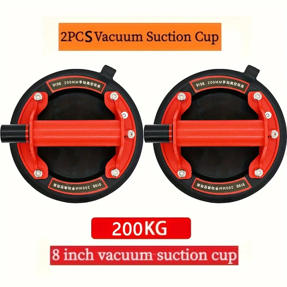 New 2024 Vacuum Suction Cup 200kg Load Capacity Heavy Duty Vacuum Machine for 8 Inch Lifting Adsorption of Tile Glass