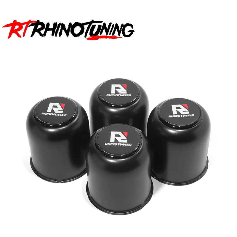 

RhinoTuning 2/4Pcs 83mm(3.27") Hub 86.5mm(3.41") H Stainless Push Through Center Caps For Truck SUV RV Wheel Rim Push Thru Steel