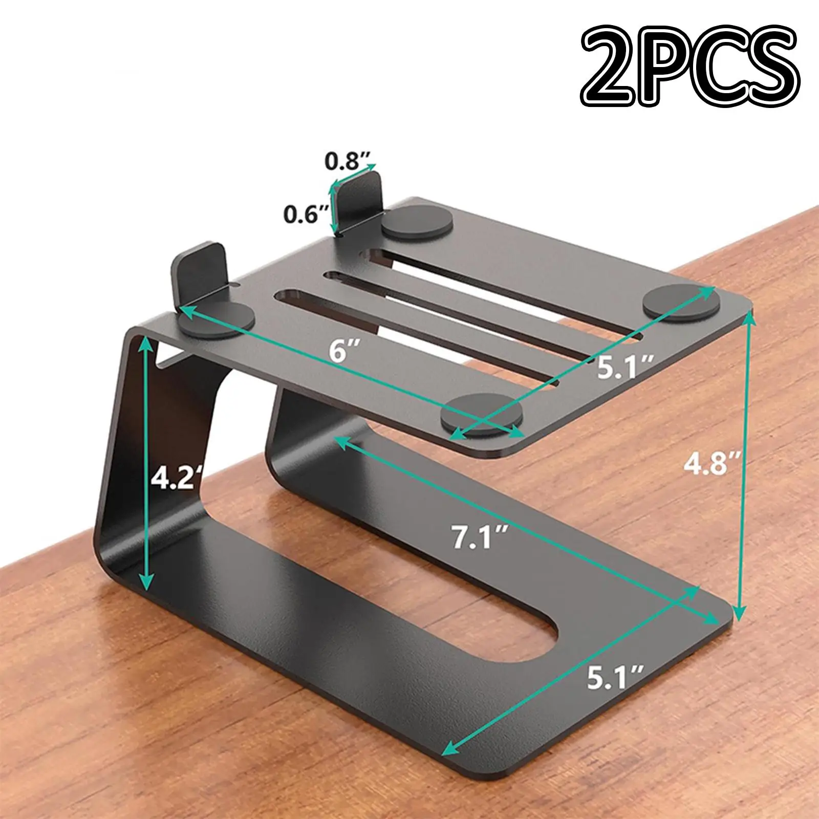 18x13cm C Shaped Speaker Racks Audio Brackets 2x Desktop Speaker Stands Black Sturdy Vibration Damping Anti Slip Multipurpose