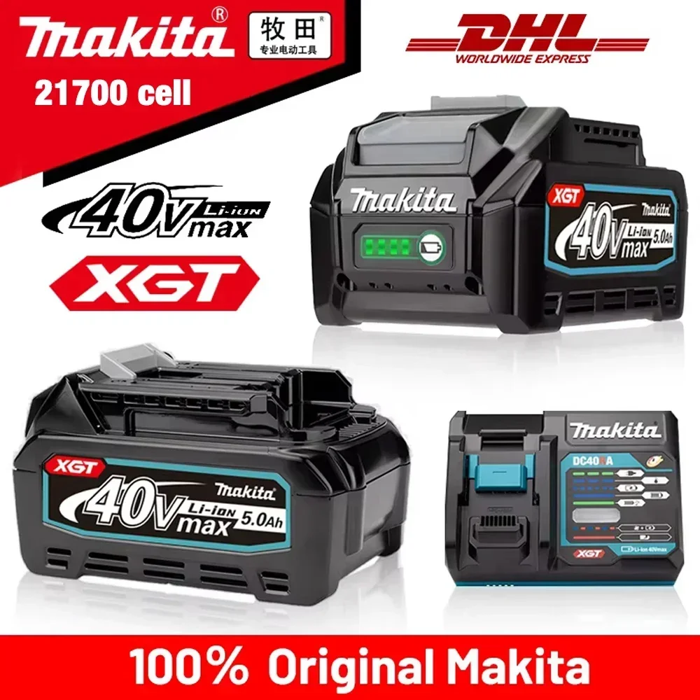 

21700 cell original Makita 40V battery, BL4040 replacement tool battery, BL4020, BL4025, BL4050, BL4080, 40V MAX XGT, 5.0AH