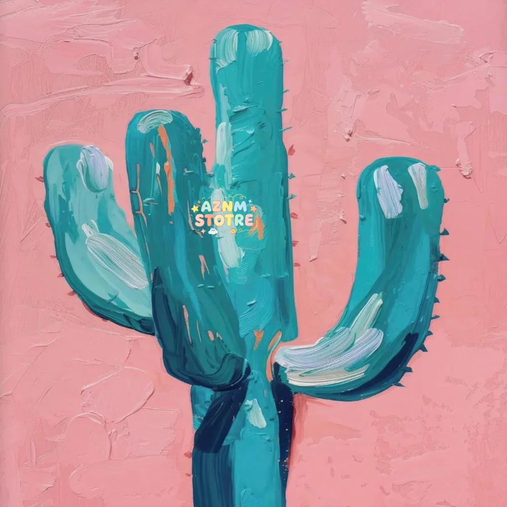 Trendy Cactus Desert Posters Boho Western Mexico Girly Summer Minimalist Prints Canvas Painting Wall Art Picture Home Room De