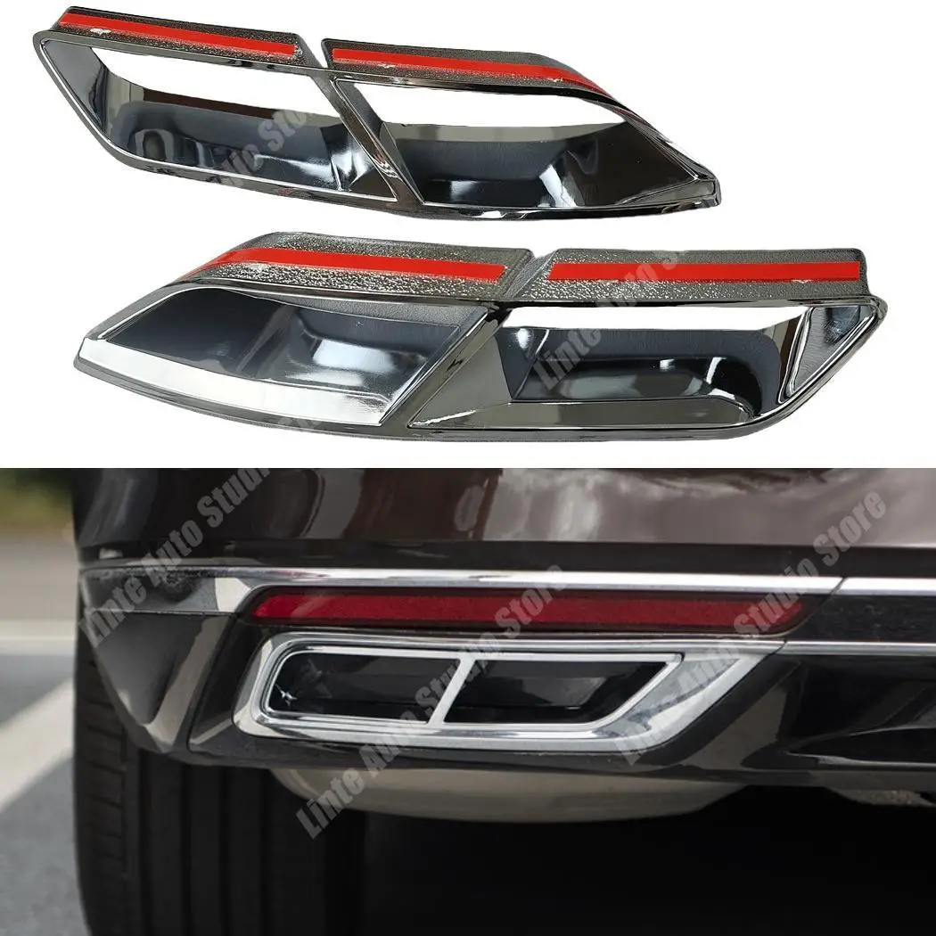 

For Volkswagen Passat B8.5 2019 2020 2021 2022 2023 Rear Bumper Silver Plating Decorative Strip Spoiler Splitter BodyKits Tuning