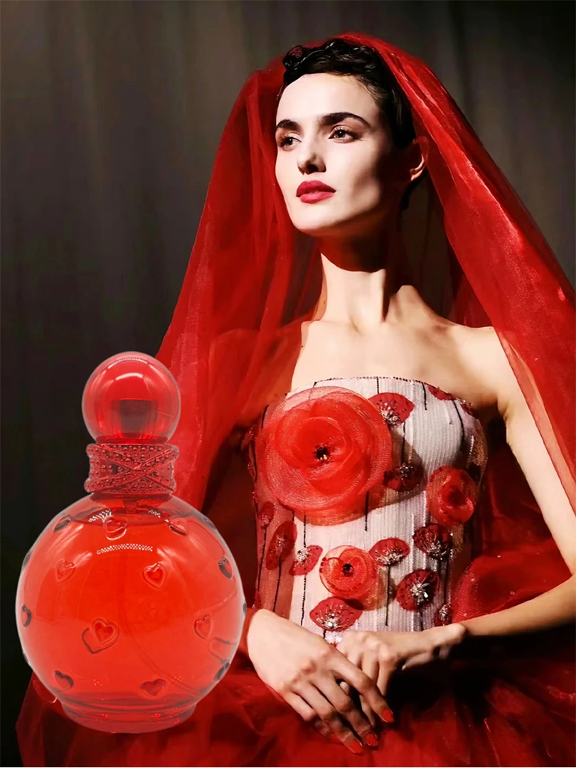 Red Orange 3.4oz, 100ml Original Women's Perfume Lasting Fragrance Original Gift Women's Perfume Spray Candy.