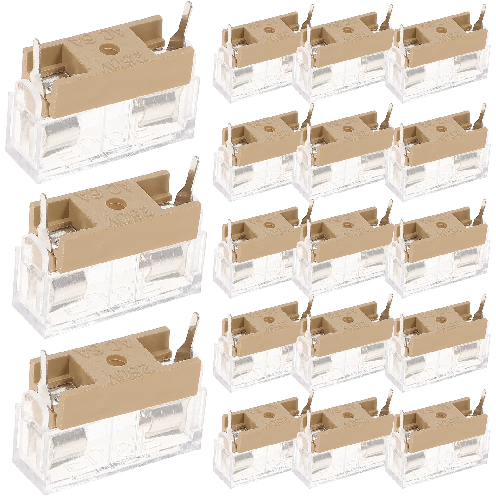 

Fuse Holder Copper PP Flame Retardant Shell Panel Mount Truck Automotive Replacement Cap 30mm Mini PCB Welding Suitable Small