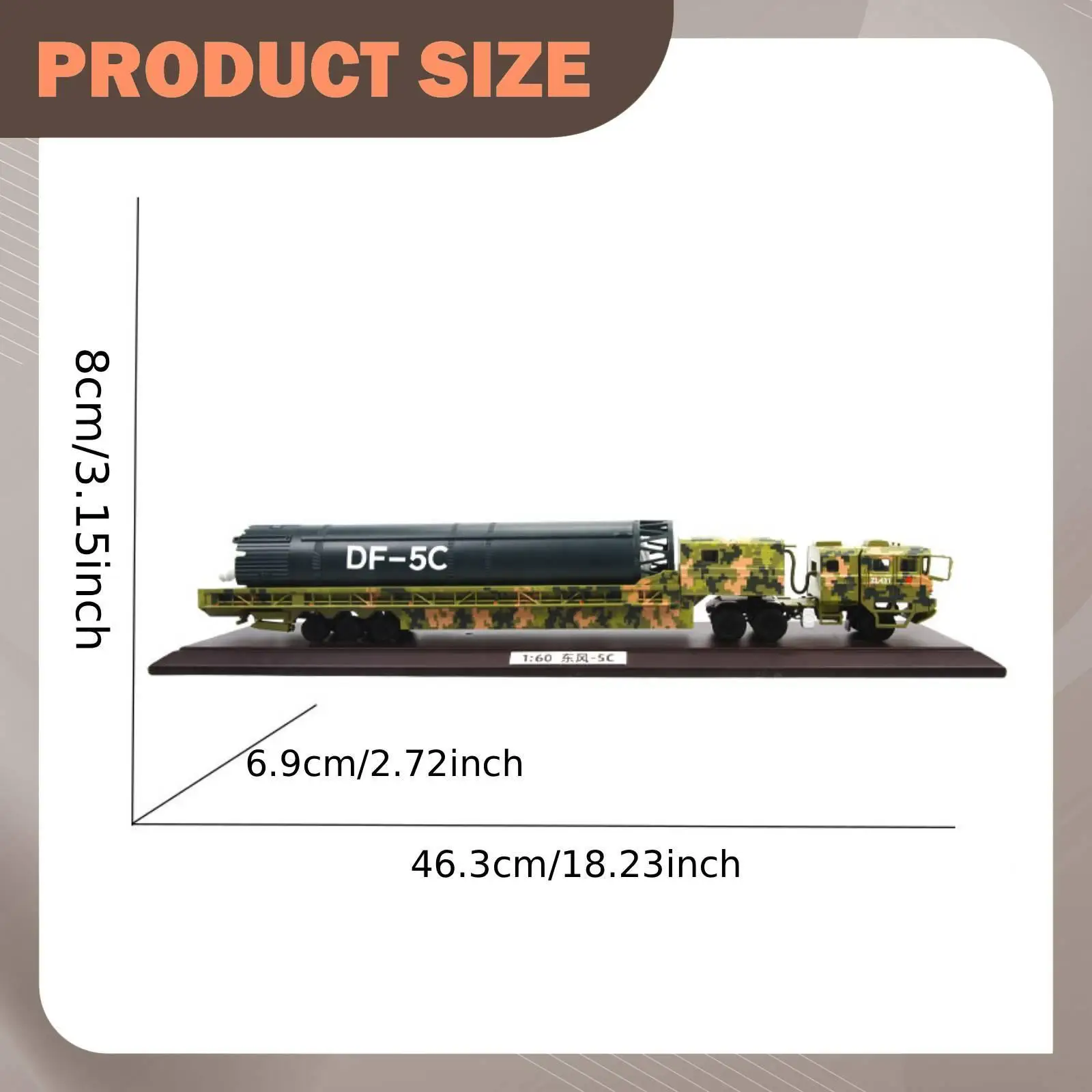 Armored Vehicle Launcher Model 46cm Diecast Car Toy Miniature Truck for Boys Girls Interactive Play Gift