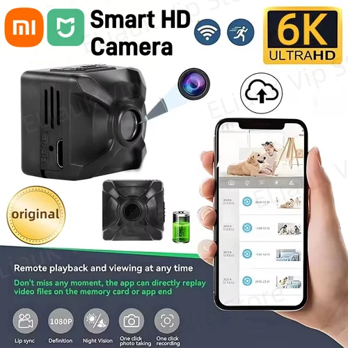 Xiaomi-cámara inalámbrica X5 6K HD, Mini WiFi IP/AP, Monitor remoto, batería de larga duración, videocámaras con detección de movimiento
