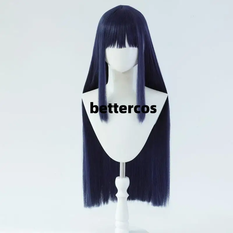 Anime Hyuga Hinata Straight Hair Neat Bang Cosplay Wigs+ Free Wig Cap