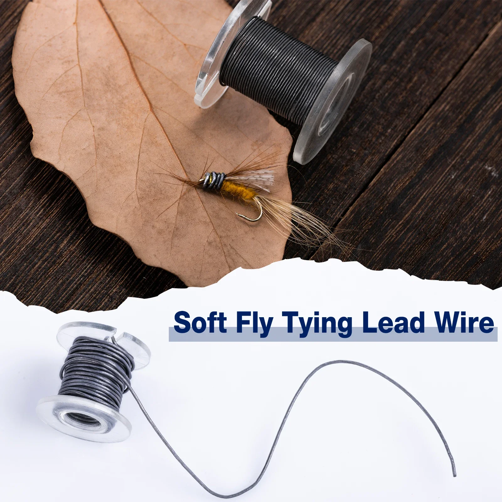 Goture 0.02”/0.03”/0.04” Fly Tying Lead Wire Soft Weighted Thread  Streamer/Nymph Tying Essential Pro Fly Tying Materials Kit