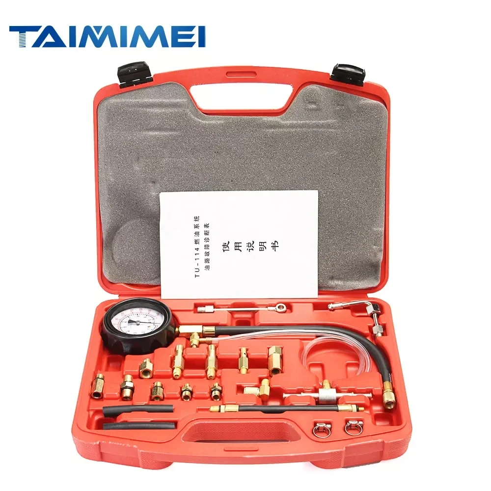 TAIMIMEI TU-114 Fuel Pressure Gauge Auto Diagnostics Tools For Fuel Injection Pump Tester