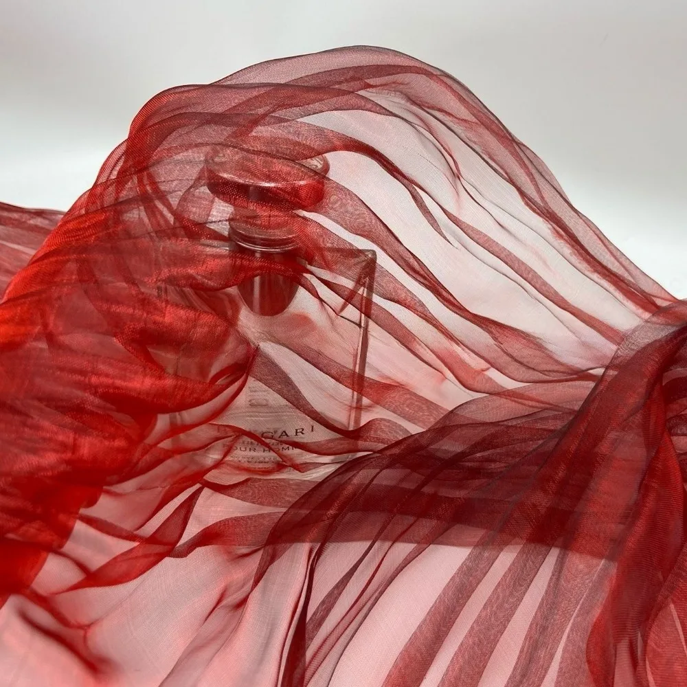 

150cm X 1 Yard Organza Pleated Fabric Hardnet Texture Handmade Pleated DIY Clothing Fabric Colorful Two-color Pleated Decoration