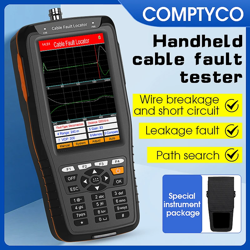 COMPTYCO AUA-K1/2/4/8km Cable Fault Tester TDR Locator Coaxial Communication Wire Locater