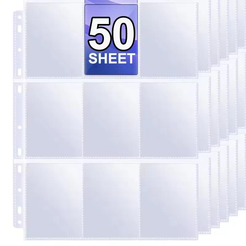 

Double Side Card Sleeves Binder Sheets Portable Transparent Photocard Holder Pages Multiple Pockets Sleeve for Kpop Idol