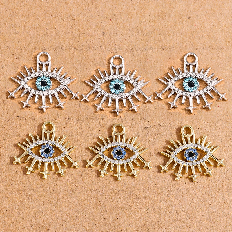 

4pcs Luxury Rhinestones Eyes Charms Pendants for Jewelry Making Earrings Necklace Bracelet DIY Accessories Supplies