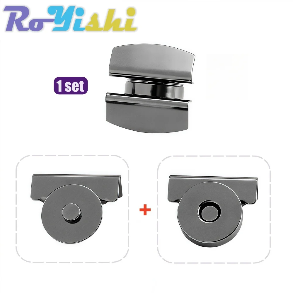 5 Sets Metal Seamless Magnetic Buckle for Bags - Magnetic Snap Buttons for DIY Buckle Closure Magnetic Snaps for Handbags