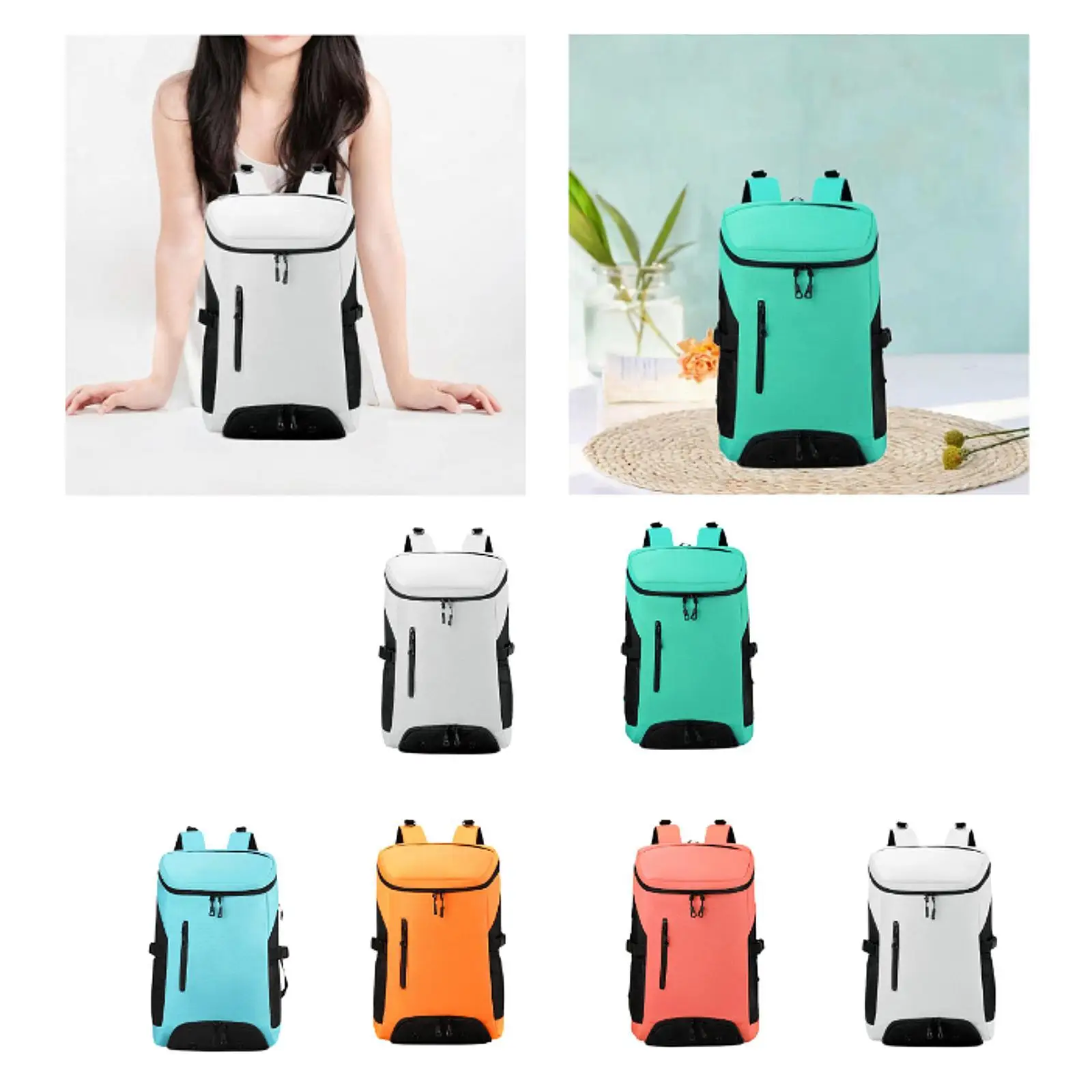 

Badminton Bag Daypack Accessories Waterproof Holds 2 to 3 Rackets Sports Duffle Bag for Squash Outdoor Workout Badminton Players