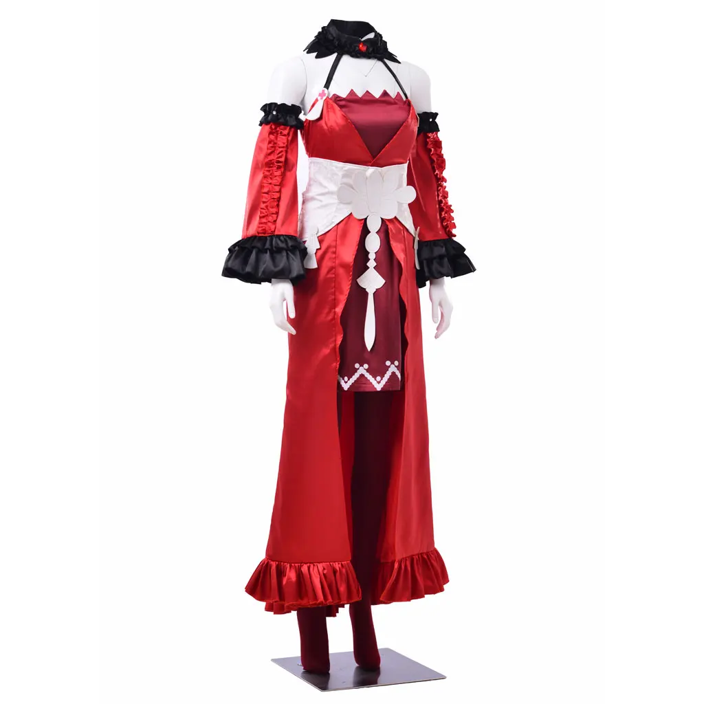Juego Fire Emblem Cosplay Dorothea Timeskip disfraz vestido rojo con accesorios fiesta de Halloween juego de rol traje de actuación en escenario