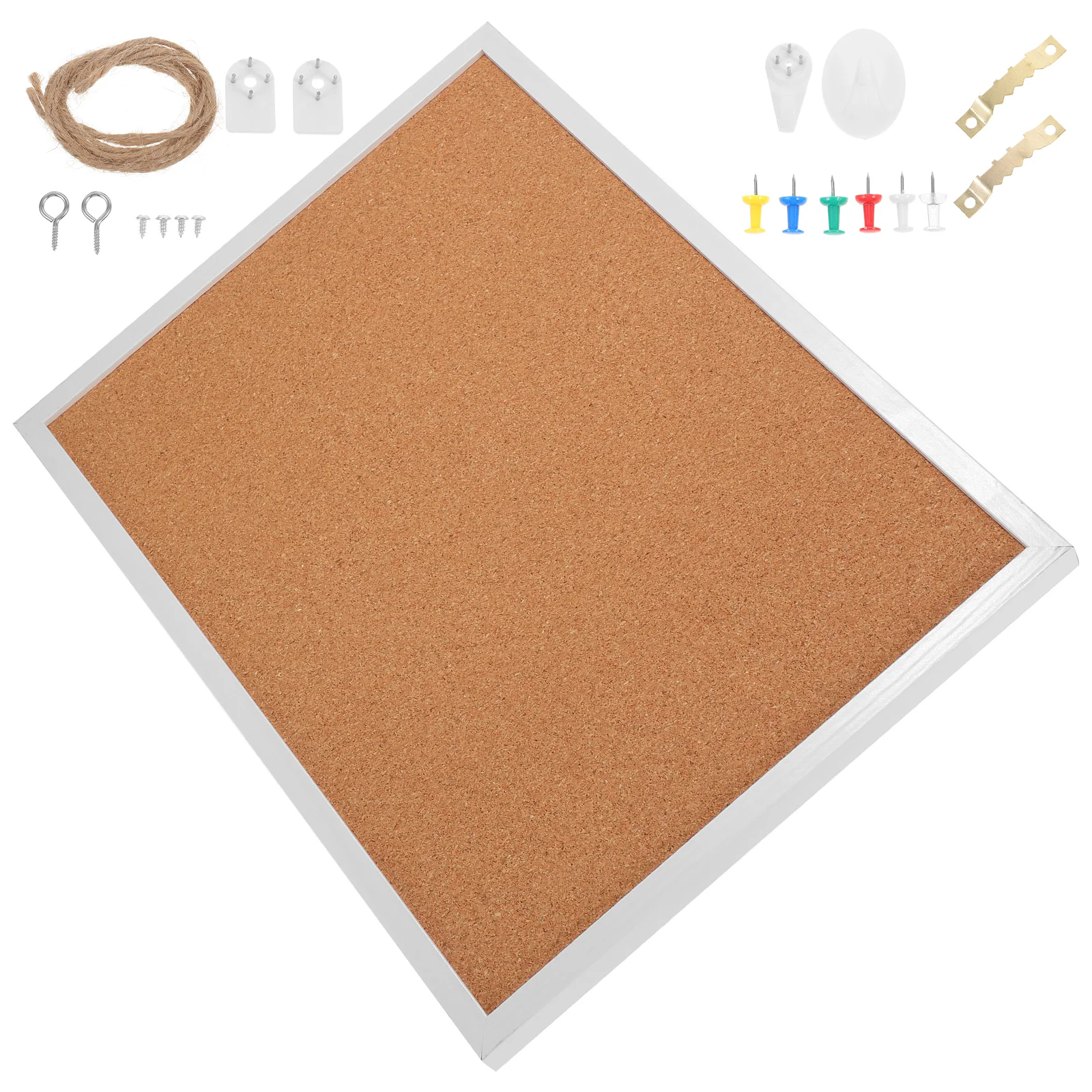 White Framed Cork Board Decorative Bulletin Thick Note for Wall Hanging Notice Wooden Large Boards Walls