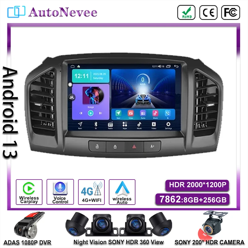 

Android 13 Radio Stereo Screen For Buick Regal 2009-2013/Opel Insignia 2008-2012 No 2Din Multimedia Car Player GPS Navigation