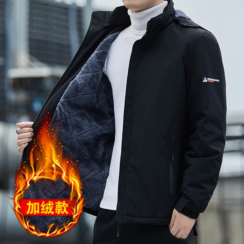 

Men's Military Tactical Windproof Jacket Winter Warm Wool Soft Shell Hooded Detachable Jacket