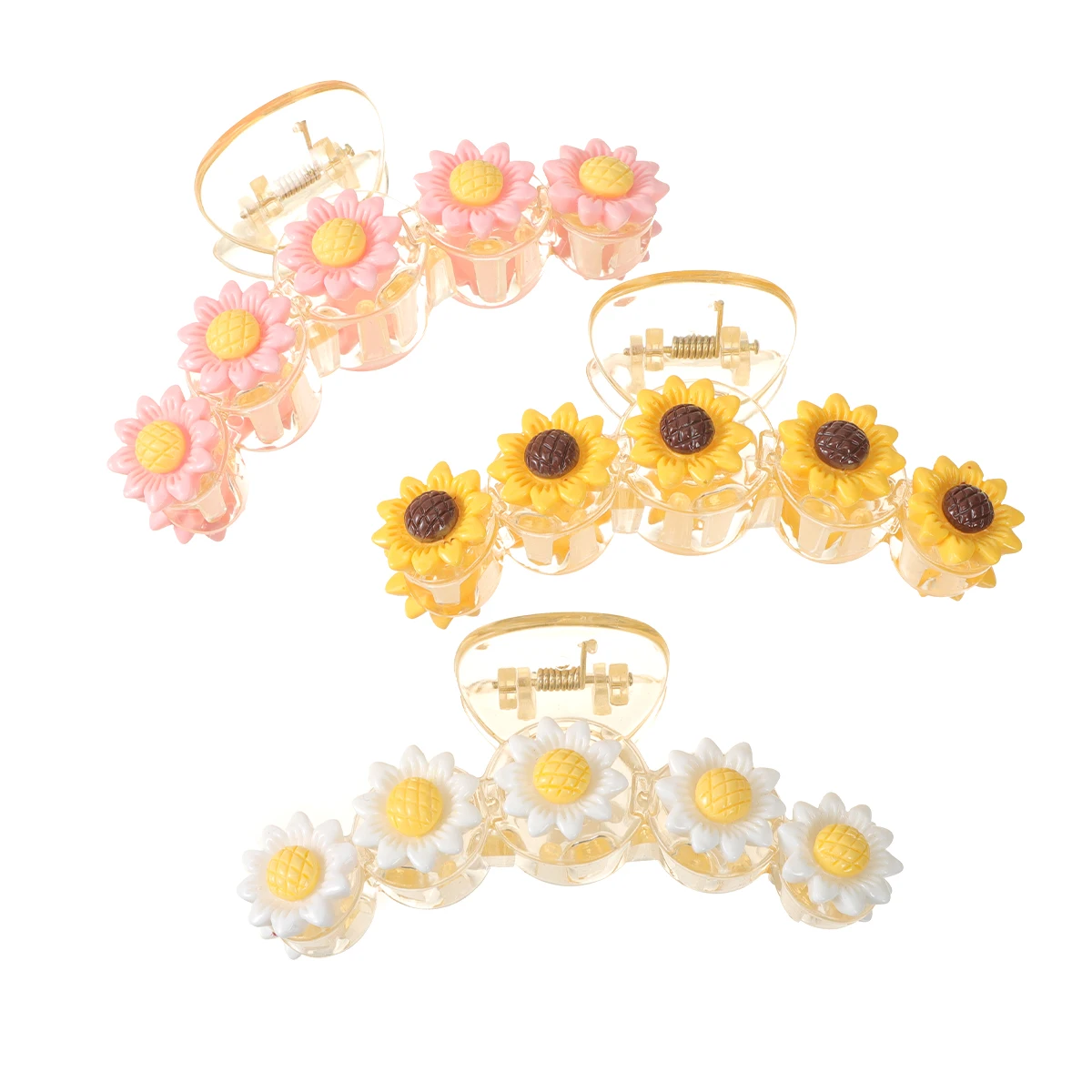 Flower Hair Claw for Women Cute Sunflower Hair Clip Girls Fashion Daisy Hair Claws Korean Exquisite Hair Accessoires