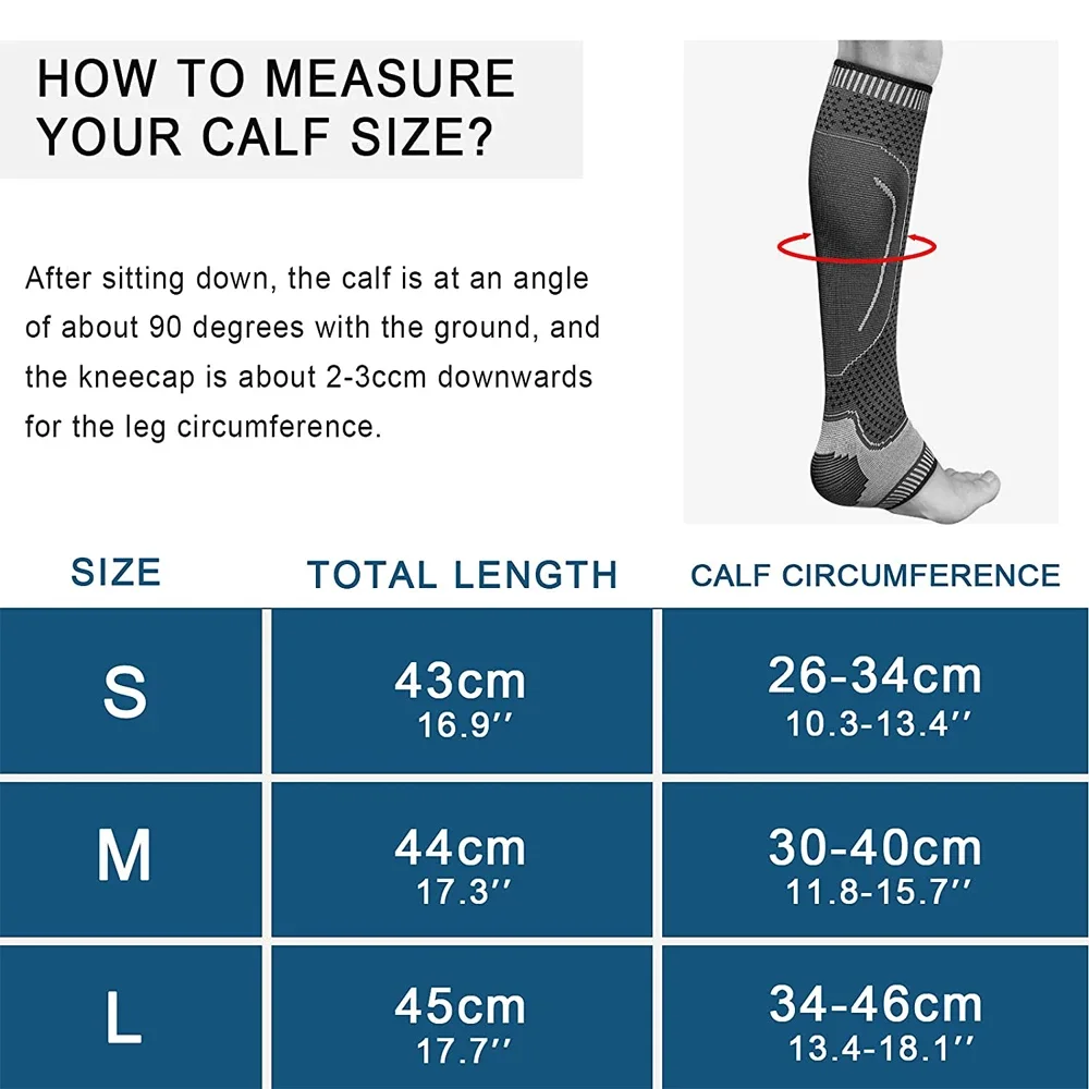 1PC Calf Compression Sleeve -Shin Splint Compression Sleeve Recovery Varicose Veins, Torn Calfm And Pain Relief Calf Support