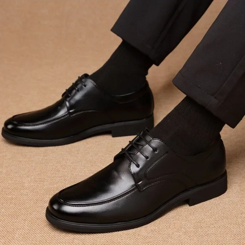 Soft Flat Business Male Casual Shoe Dress Shoes Moccasin Formal Men's Leather Comfortable On Sale Social High Quality Fashion Pu