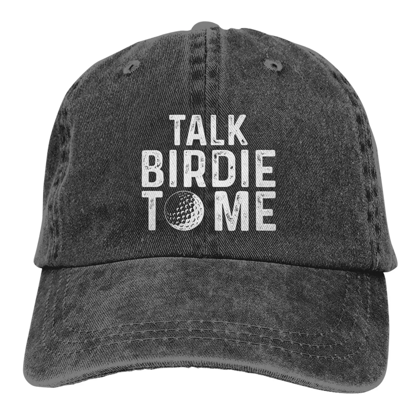 

Talk to Me Baseball Cap Adult Denim Hat Washed Cotton Fashion Cap Unisex Adjustable Streetwear Outdoor Sports