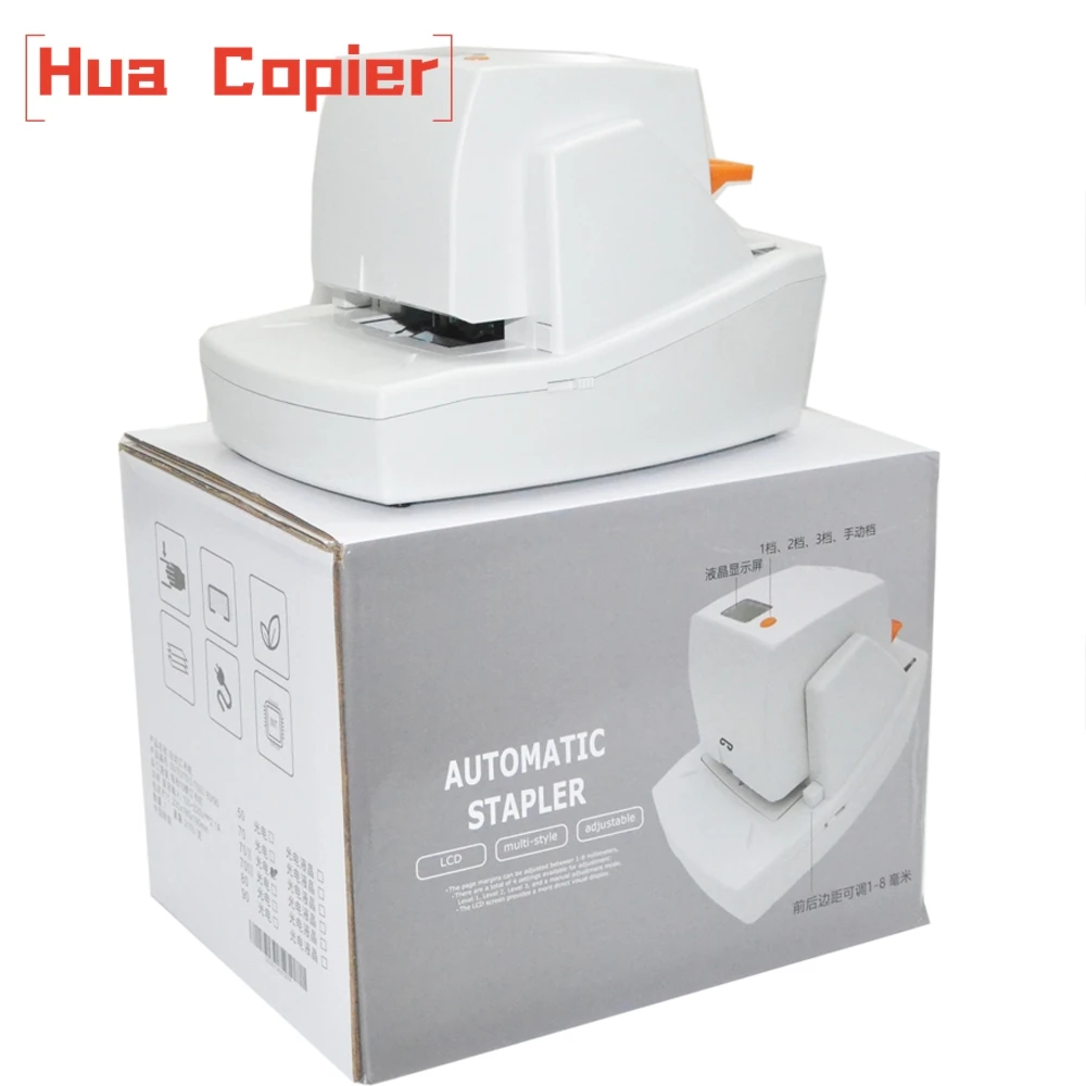 Mini Grampos Rápidos Elétricos Pesados Automáticos, Tabela Inteligente do Sensor, Papel A4, 2-50Sheets, 50Sheets