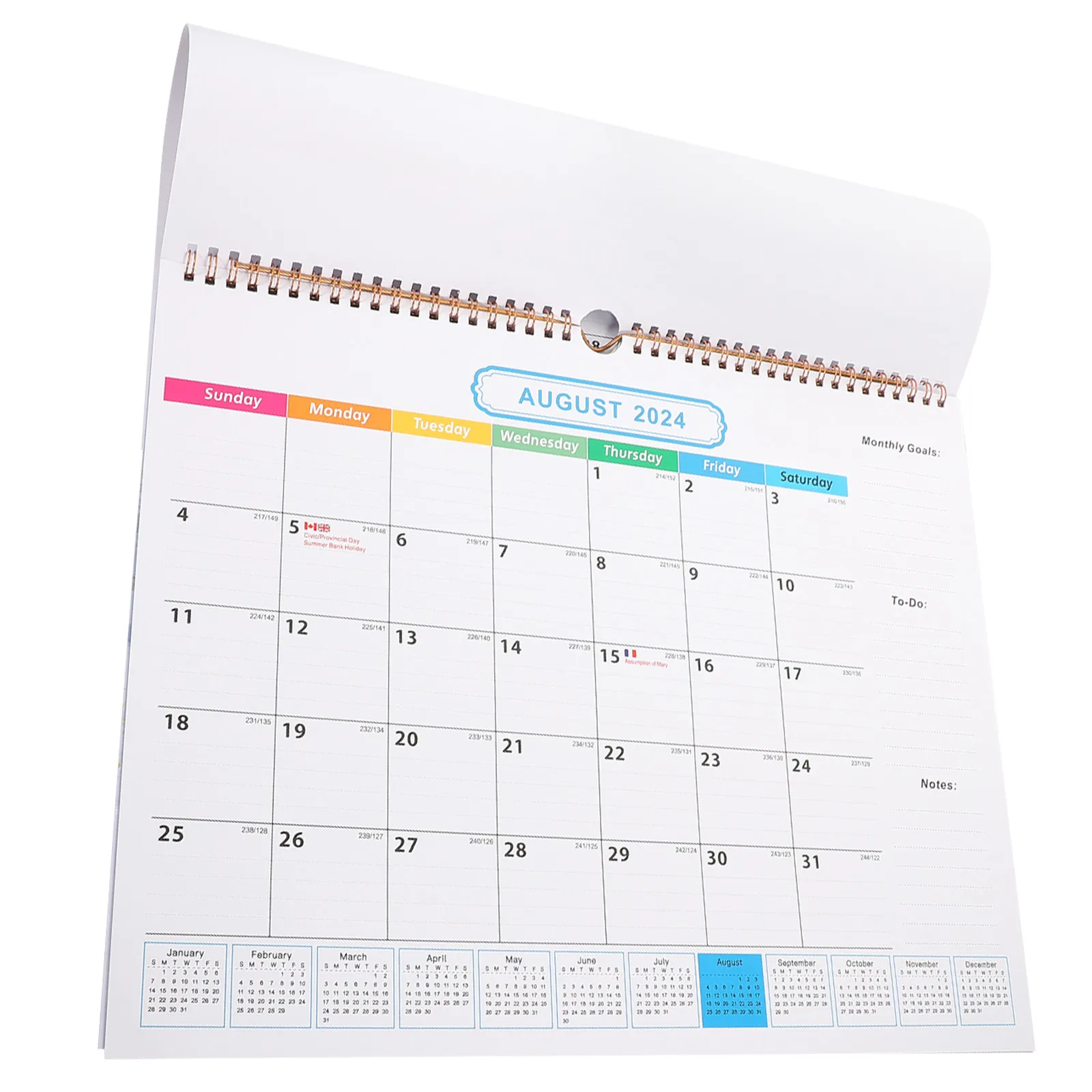 

Hanging Wall Calendar 2023 2024 Simple Style Clear Printing Monthly Countdown Holiday Planner for Home Office Use