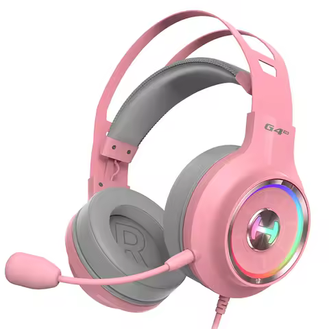 Headset Gamer rosa com áudio 7.1 Hecate G4TE - Rosa
