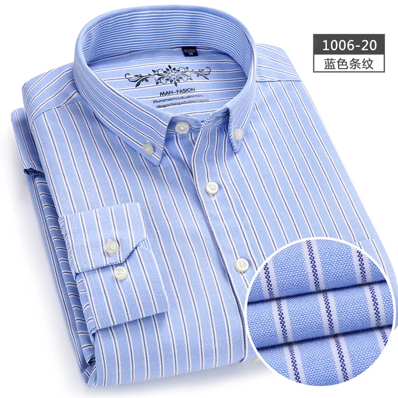 Pure Cotton Oxford Textile Men\'s Shirt New Fashion Casual Versatile Long-sleeved Clothing Breathable And Comfortable Men Clothin