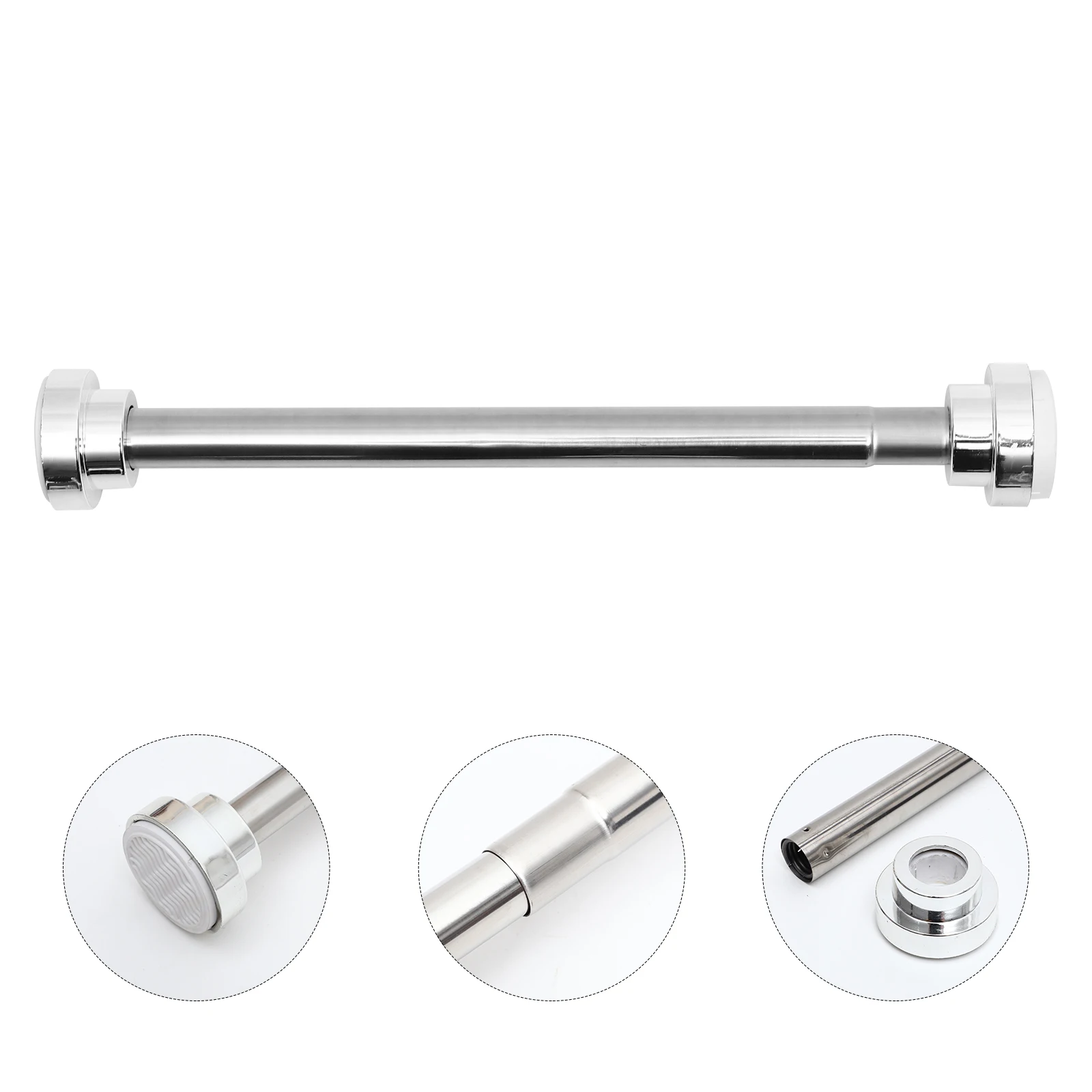 

Shower Curtain Rod No Punching Easy Installation Vertical Space Utilization Stainless Steel 1Pcs Stainless Steel Pole