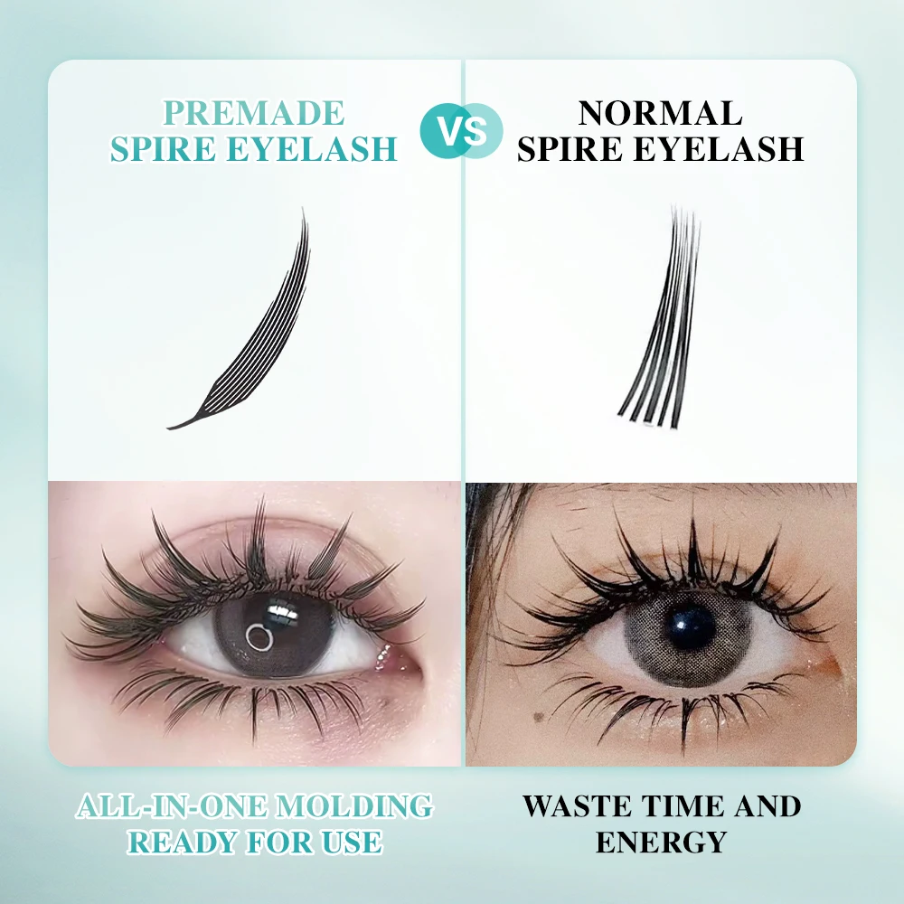 Lashtalk Air Spire Feather Anime Wimpernverlängerung, natürlich, leicht, Manga-Fee, vorgefertigte Fächer, Anime-Fälschungswimpern, Make-up-Werkzeug