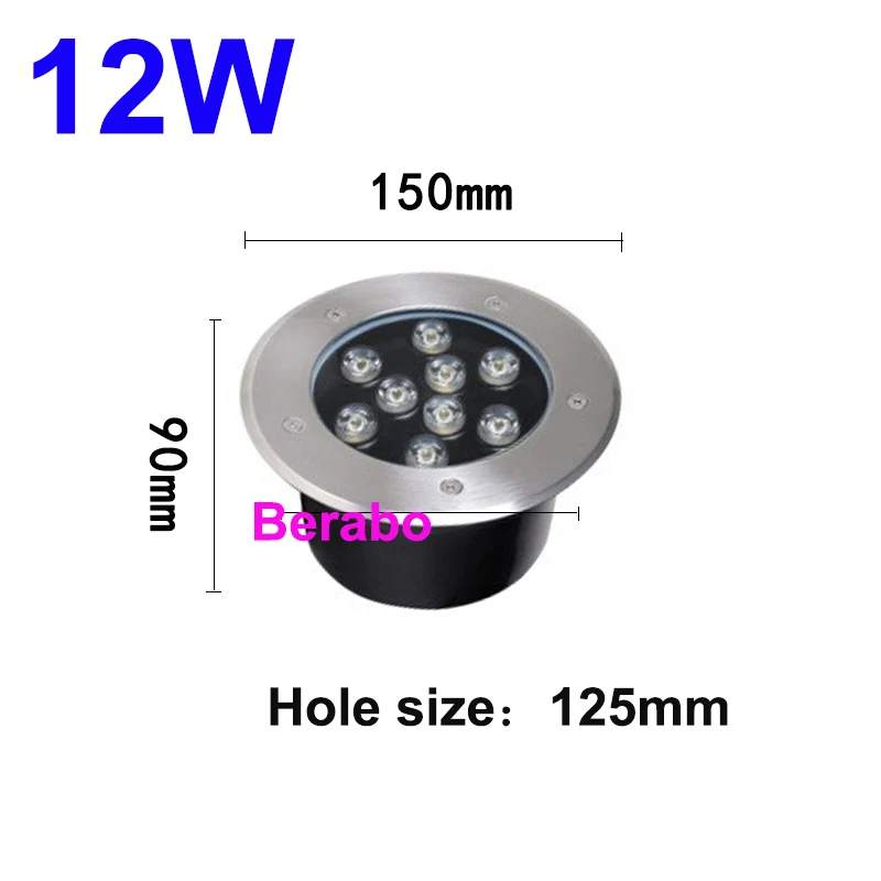 3W 5W 10W 18W Vergraben Garten Weg Spot Einbau Unterirdischen Licht AC220V110VDC12V IP68 Wasserdichte Led garten Unterirdischen Lampen – Detail 15