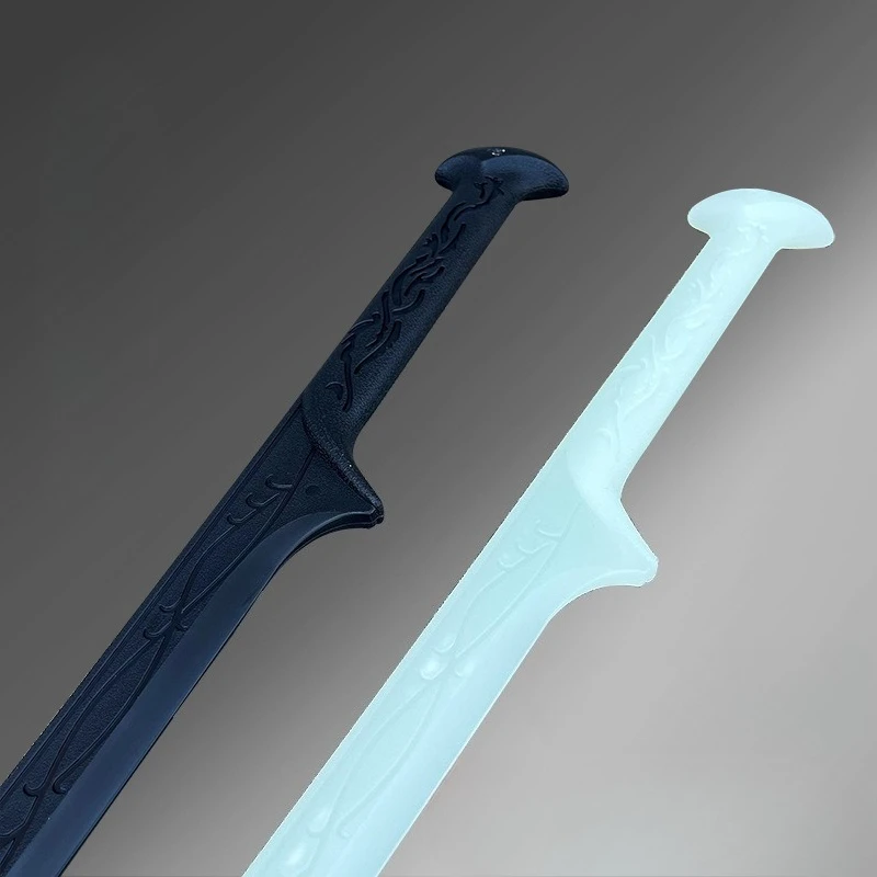 Espada del rey elfo noctilucente de 94cm/37 pulgadas con Funda de cuero, periféricos de juego de Cosplay, modelo de plástico, adornos, juguete para regalo luminoso