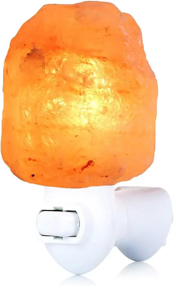 

Ночник-лампа из розовой гималайской соли, вращающаяся на 360 градусов, с настенным креплением и дополнительными лампочками для спальни и ванной комнаты