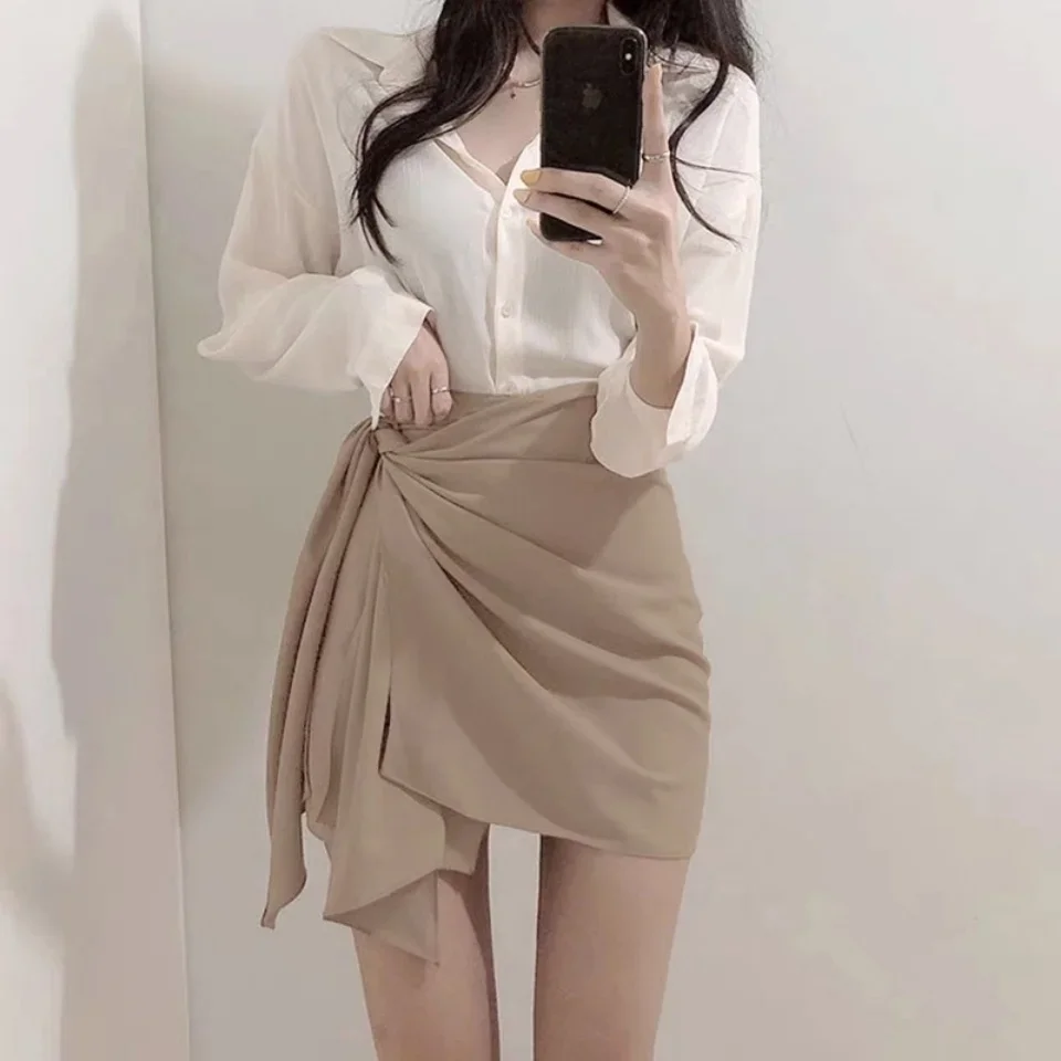 

High Skirt 2023 Irregular Skirt Small Skirt High Waist Girl Short Ropa Mujer Mini Skirts Clothes for Women