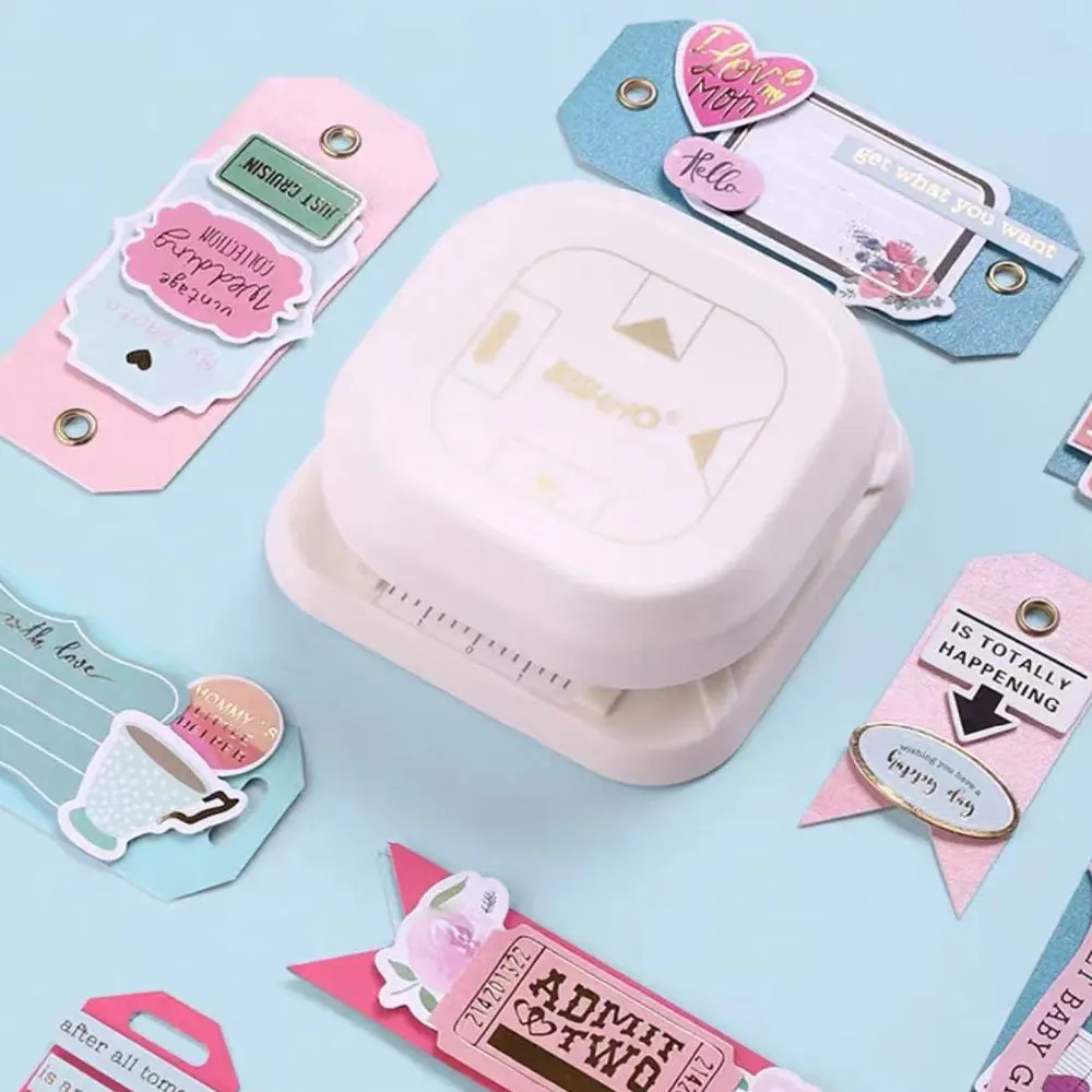 

1 шт. Дырокол для бумаги 4 в 1, многофункциональная машина для тиснения, изготовление этикеток ручной работы, угловой резак для ноутбука своими руками.