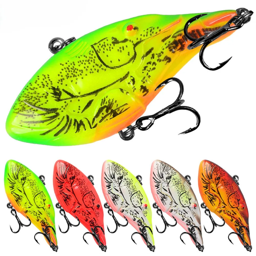 

Sinking VIB Lure 7.5cm 20g Long Casting All Water Rattling Balls 6# Yamamoto Hooks For Bass Freshwater Saltwater