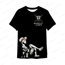 Japan Anime Monkey D. Luffy One Piece Roronoa Zoro 3D Printing Cosplay T-shirt Women's And Children's Street T-shirts Large Top