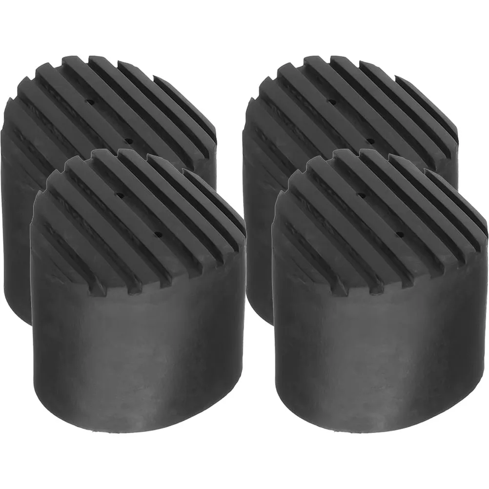 

4 Pcs Black Circular Extendable Ladder Non-slip Rubber Foot Pads Durable Replacement Stabilizer Caps Construction Tools