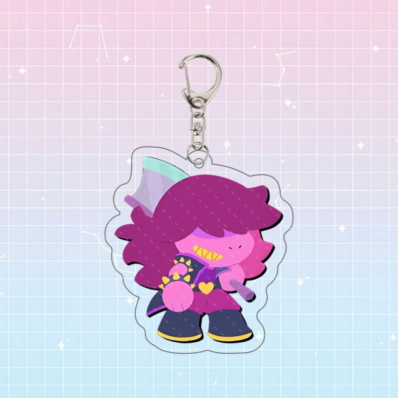 Niedliche Deltarune-Schlüsselanhänger für Accessoires Ralsei Kris Susie Spamton Undertale Angel Schmuck Schlüsselringe Fans Gaming Gamer Geschenke – Detail 13