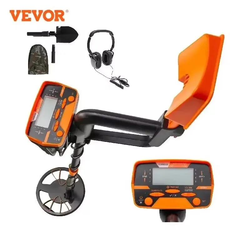 

VEVOR Metal Detector 3010 Disc Underwater Underground High Accuracy LCD Display Metal Detector w/Headphone Shovel Backpack