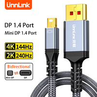Unnlink Mini DisplayPort to Displayport 1.4 Cable 4K 240Hz displayport to Mini DisplayPort mini DP to DP Bidirectional Adapter