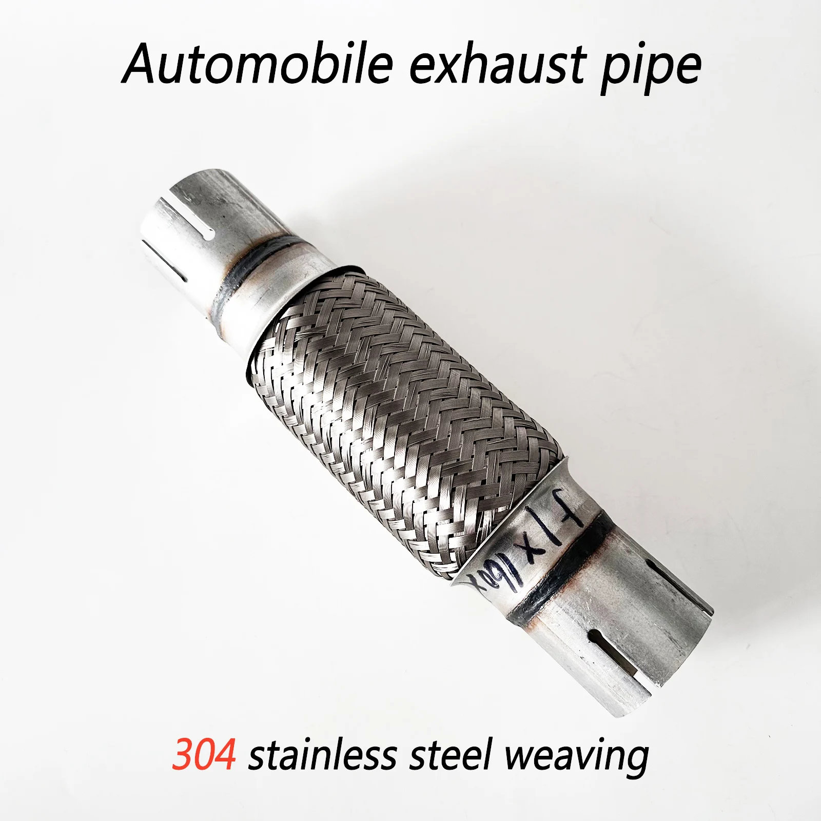 Car Universal Exhaustt Flexi  Exhaust Pipe Hose Head Muffler Exhaust Wire Transfer Elbow Accessory 304 Stainless Steel Weaving