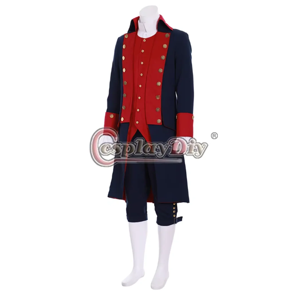 Cosplaydiy In Stock George Washington Prince Suit Turn Cosplay Colonial Tuxedo Outfit Suit Regency Men Luxurious Groom Suit