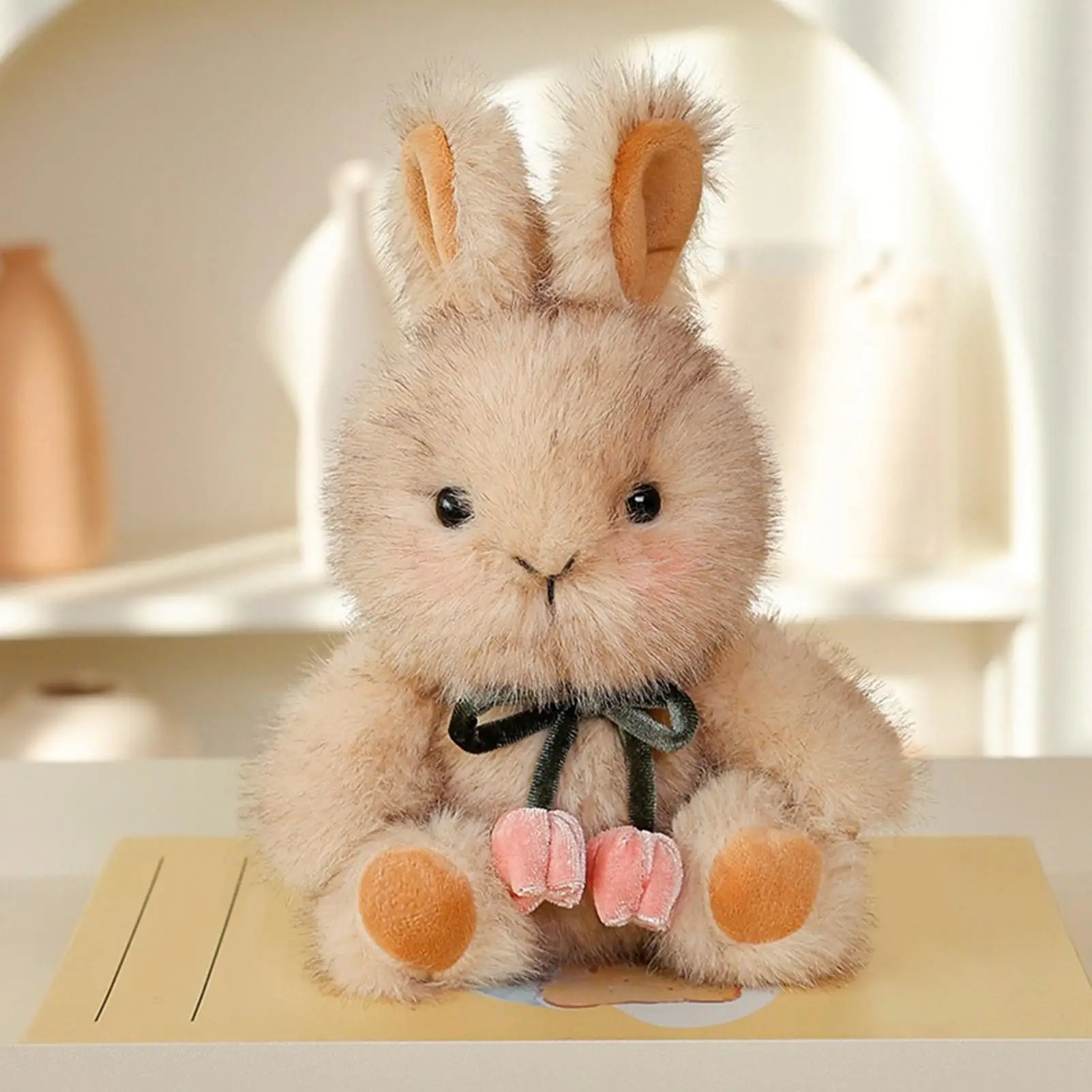 

Мягкий кролик, 8 дюймов, милая мягкая пасторальная кукла, декоративные подушки, реалистичный кролик, плюшевые игрушки, мягкие игрушки на Рождество, день рождения